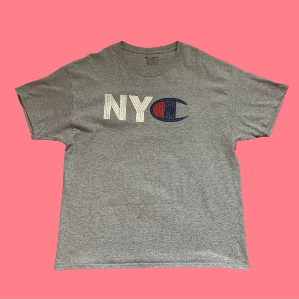 🌈4/$20🌈 Champion x NYC Mosaic Tile Logo Oversized Crew Neck T- XL